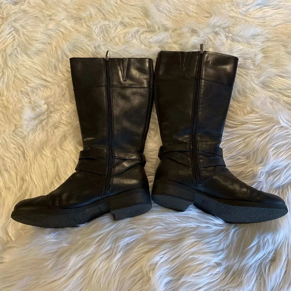 Bandolino size 9.5 black leather riding boots